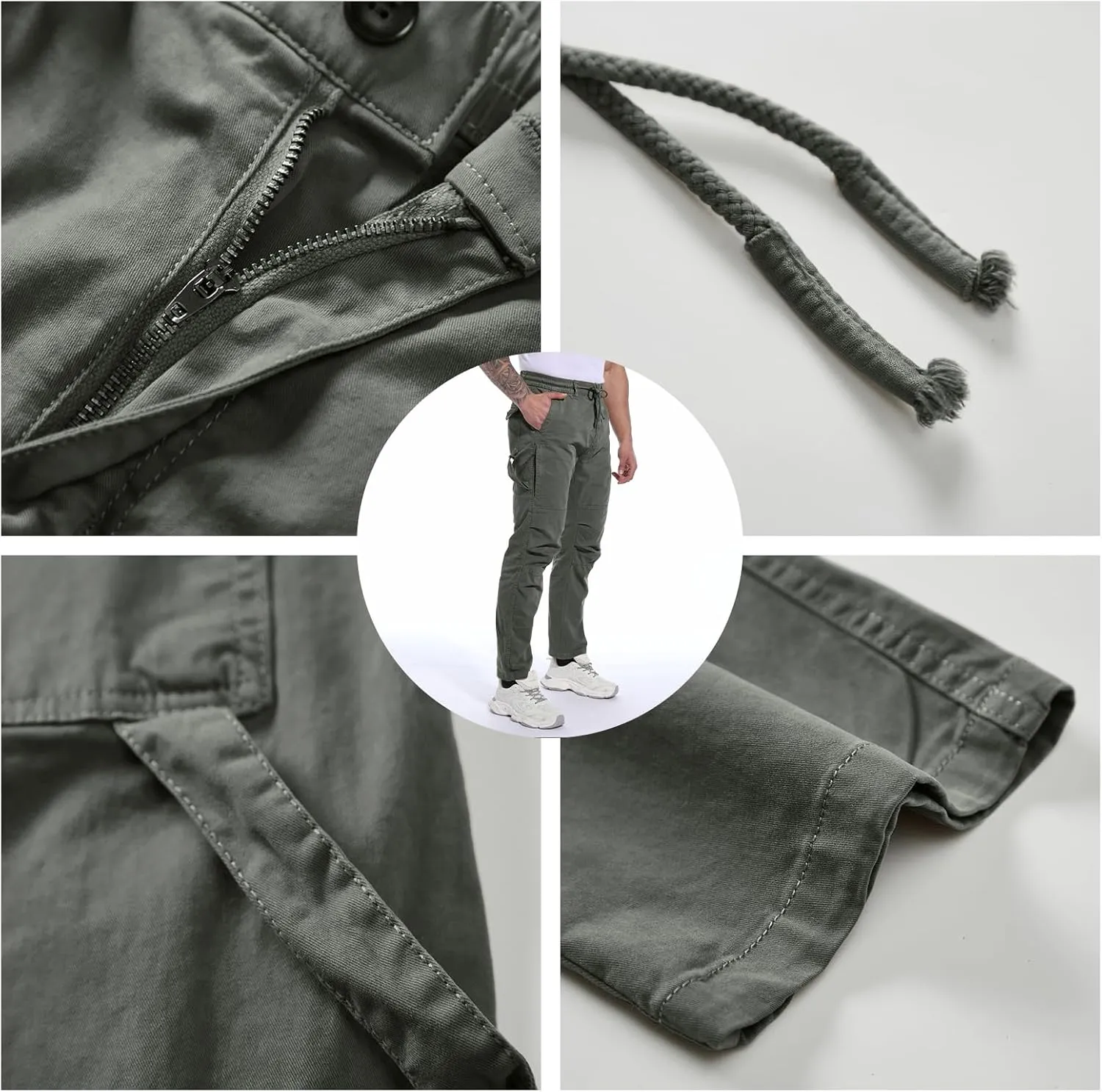 ANOTWENER Men's Stretch Cargo Pants, Tactical Water Resistant Ripstop Lightweight Work Hiking Pants
