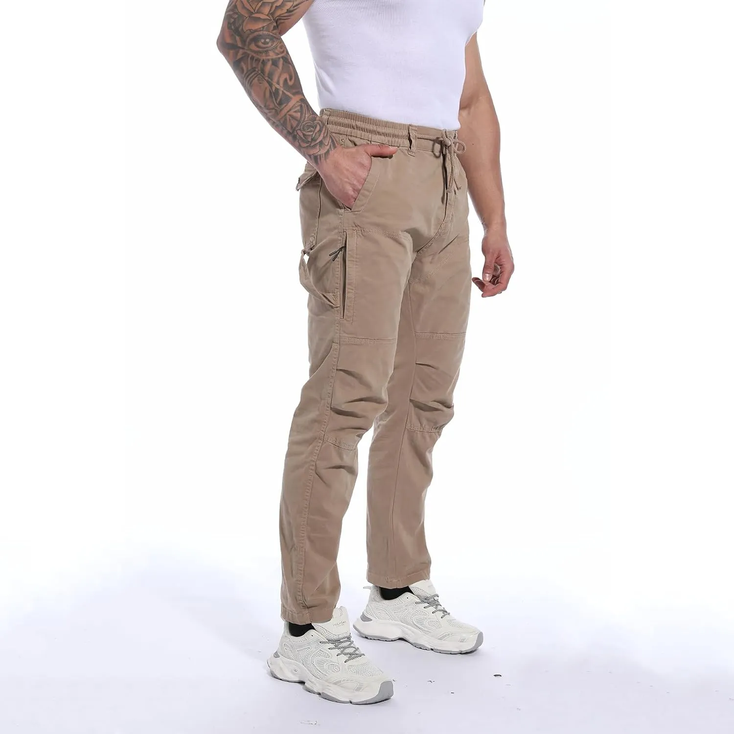 ANOTWENER Men's Stretch Cargo Pants, Tactical Water Resistant Ripstop Lightweight Work Hiking Pants