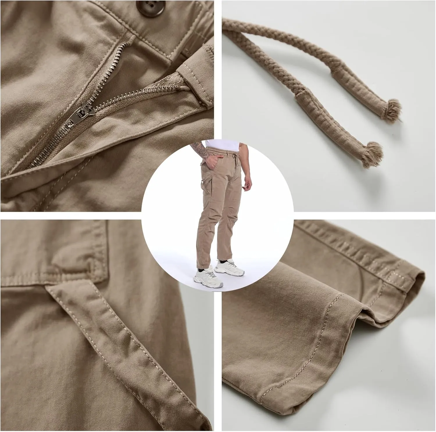 ANOTWENER Men's Stretch Cargo Pants, Tactical Water Resistant Ripstop Lightweight Work Hiking Pants