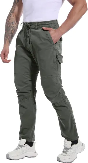 ANOTWENER Men's Stretch Cargo Pants, Tactical Water Resistant Ripstop Lightweight Work Hiking Pants