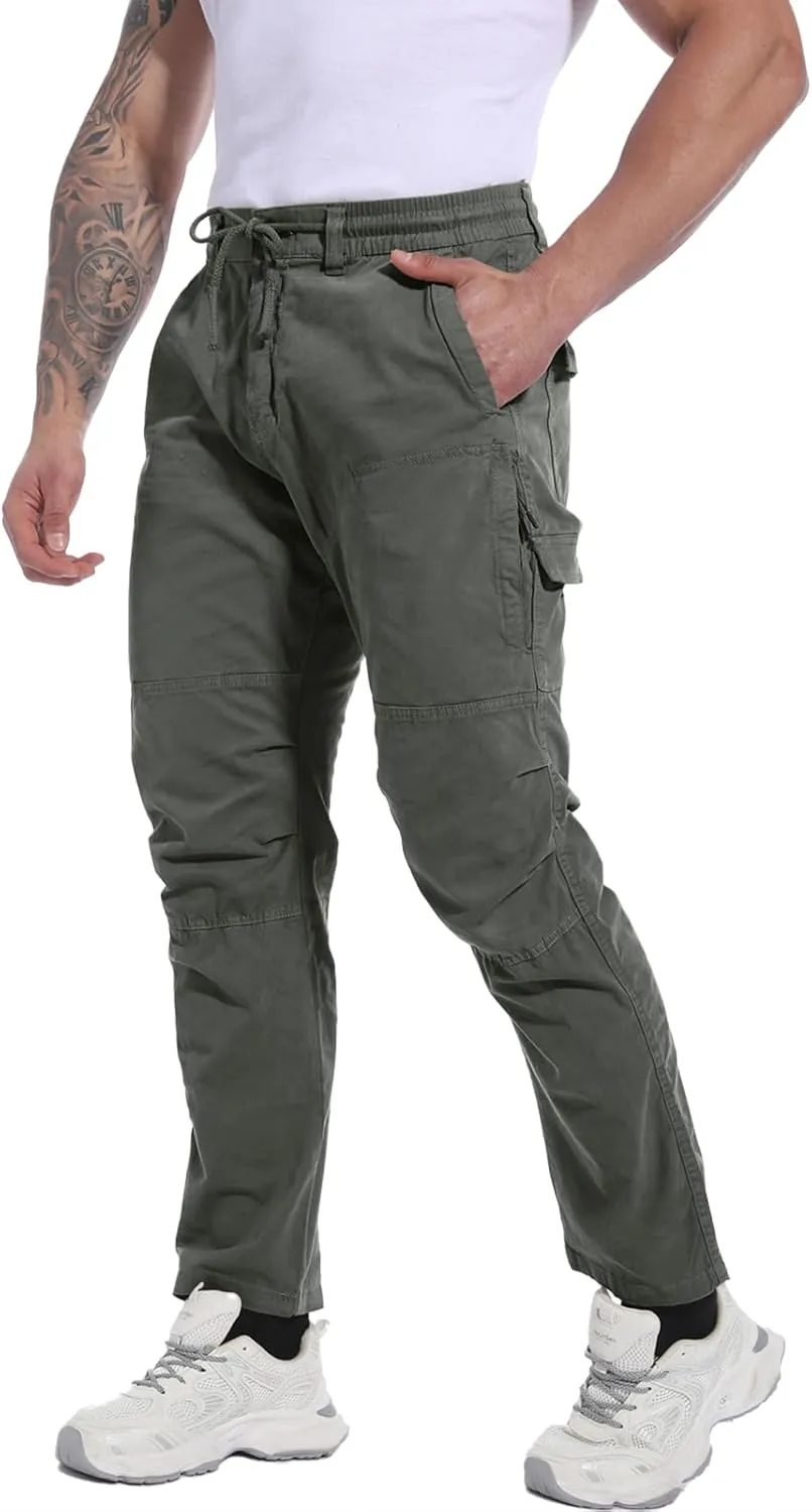 ANOTWENER Men's Stretch Cargo Pants, Tactical Water Resistant Ripstop Lightweight Work Hiking Pants
