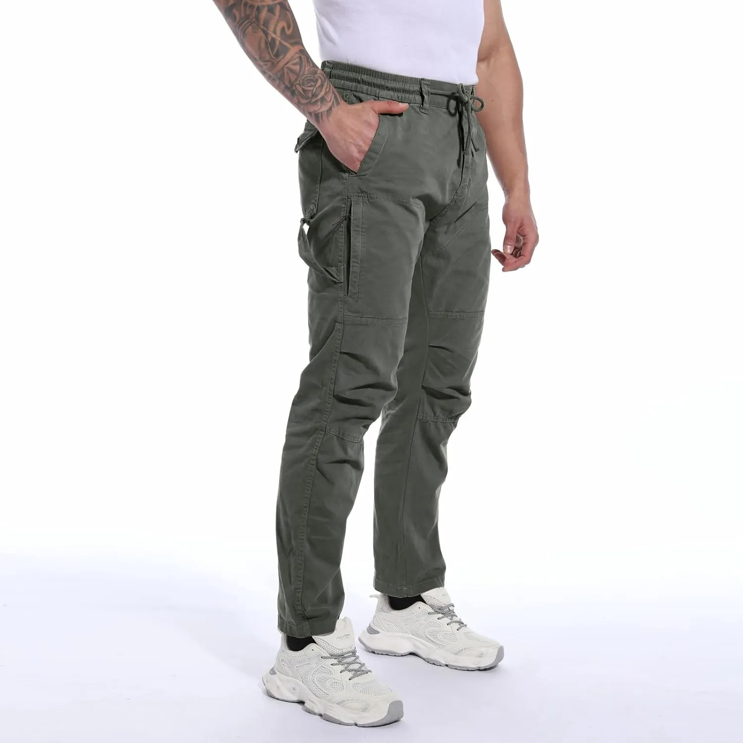ANOTWENER Men's Stretch Cargo Pants, Tactical Water Resistant Ripstop Lightweight Work Hiking Pants