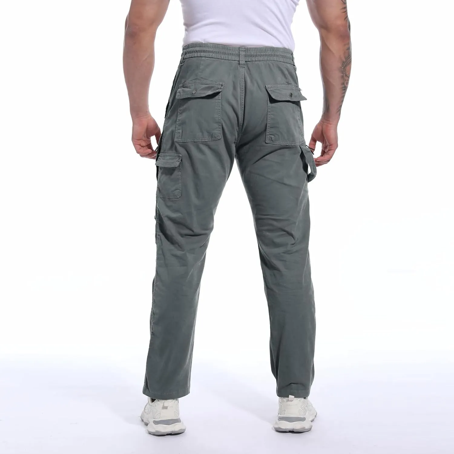ANOTWENER Men's Stretch Cargo Pants, Tactical Water Resistant Ripstop Lightweight Work Hiking Pants