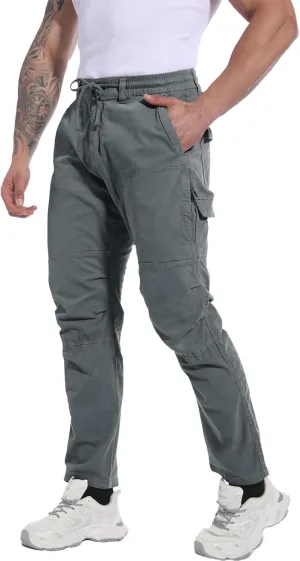 ANOTWENER Men's Stretch Cargo Pants, Tactical Water Resistant Ripstop Lightweight Work Hiking Pants