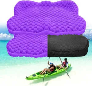 Anti-Slip Kayak Seat Cushion, Thicken Waterproof Kayak Gel Seat Cushion,Coccyx Sciatica Pain Relief, Kayak Accessories for Fishing, Kayak Fishing Accessories
