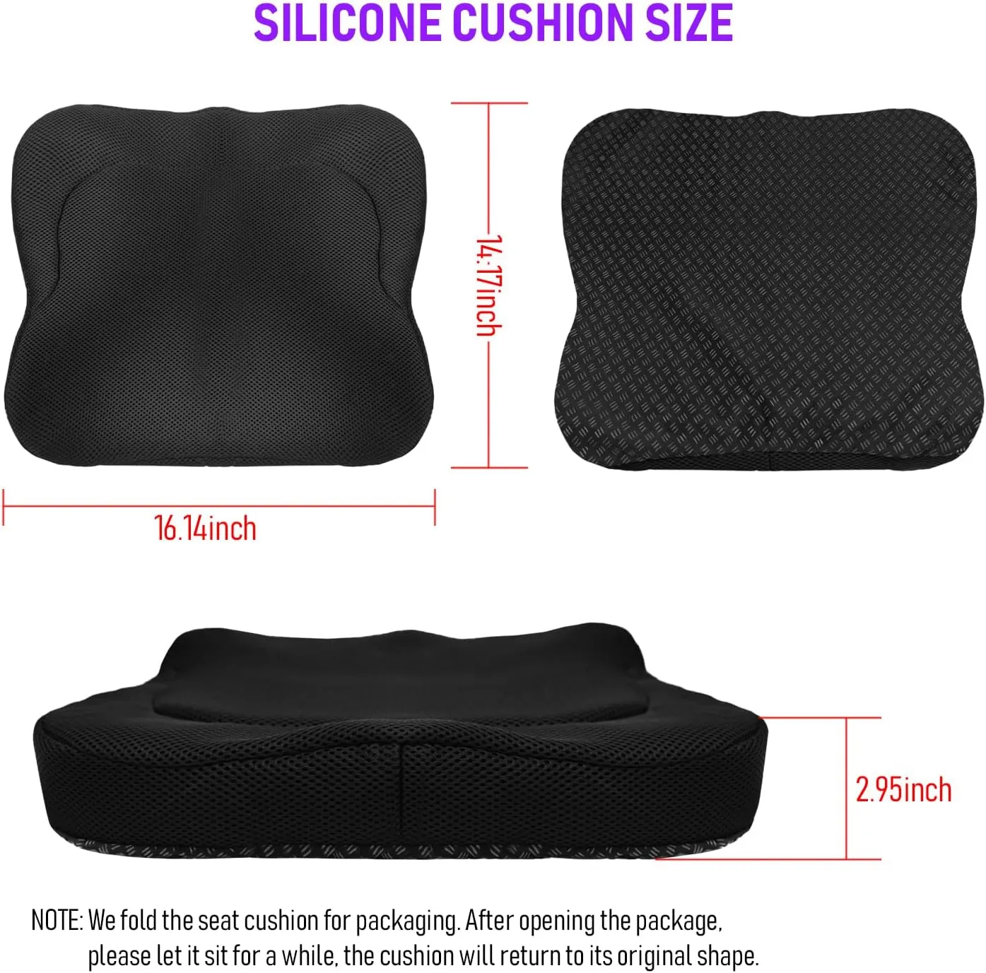 Anti-Slip Kayak Seat Cushion, Thicken Waterproof Kayak Gel Seat Cushion,Coccyx Sciatica Pain Relief, Kayak Accessories for Fishing, Kayak Fishing Accessories