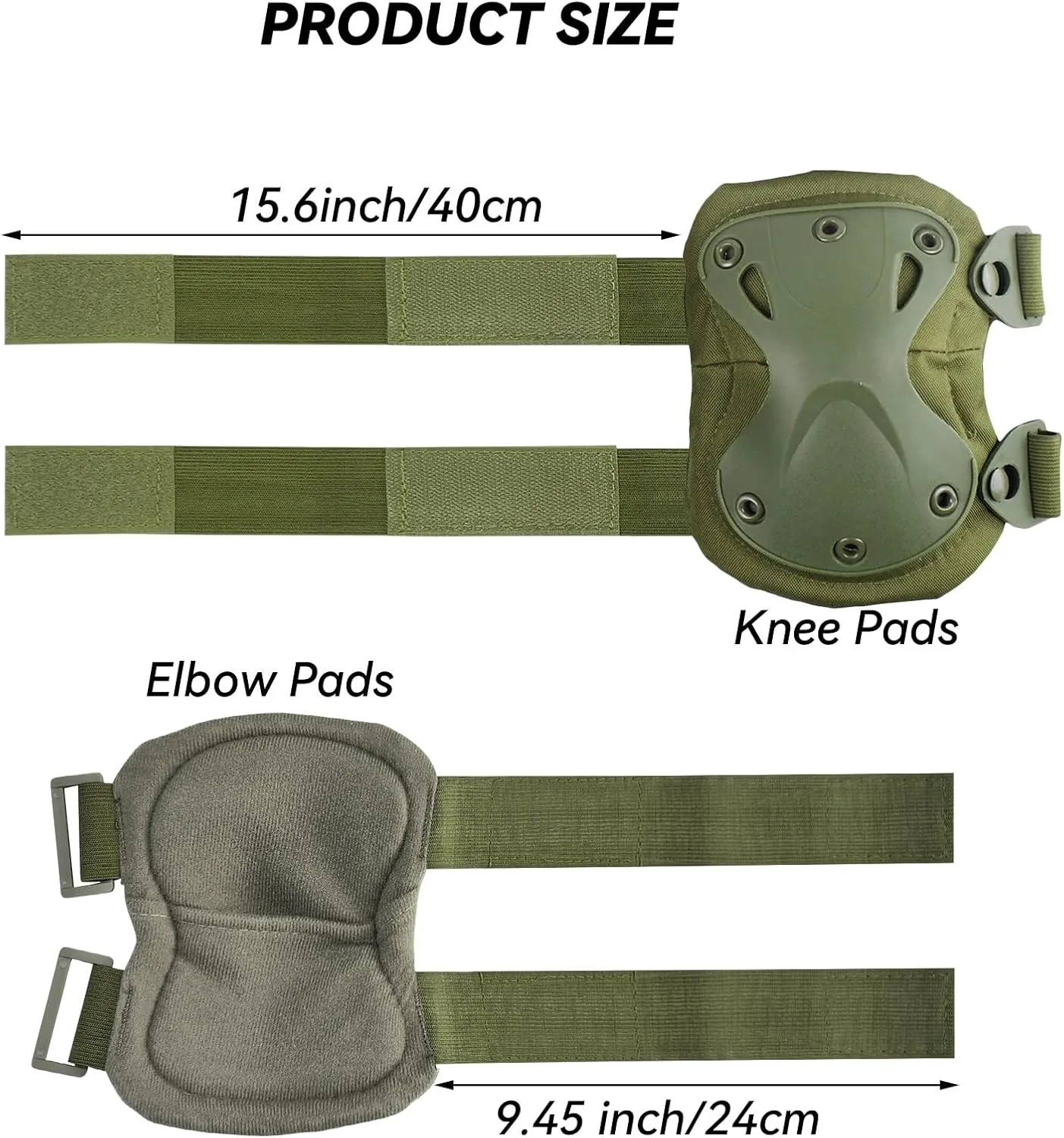 AOUTACC Tactical Combat Knee & Elbow Protective Pads Set for Outdoor CS Paintball Game Cycling Safety Skateboarding Gear Skates Knee Protection Guard Pads