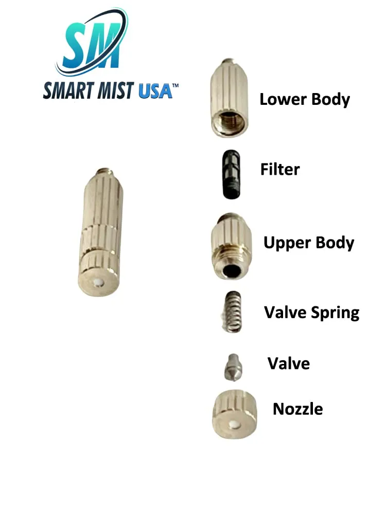 App Controlled High Pressure Misting Mister System Kit 1000 PSI Stainless Steel Tubing DIY Patio Greenhouse (60' w/ 30-006" Nozzles for Most Hot Climates, Stainless Steel Tubing)