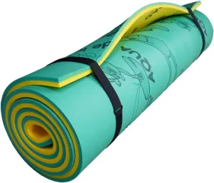 Aqua Lily Pad Original Floating Water Mat Island Float Layer FlexCore Green/Yellow Foam Raft, Made in The USA