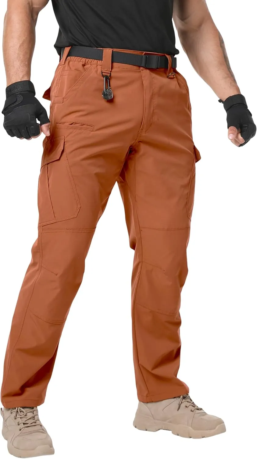 Arunlluta Men’s Tactical Pants, Ripstop Water Resistant Cargo Work Pants for Men, Stretch Hiking Pants Lightweight