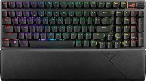 ASUS ROG Strix Scope II 96 Wireless Gaming Keyboard, Tri-Mode Connection, Dampening Foam & Switch-Dampening Pads, Hot-Swappable Pre-lubed ROG NX Storm Switches, PBT Keycaps, RGB-Black