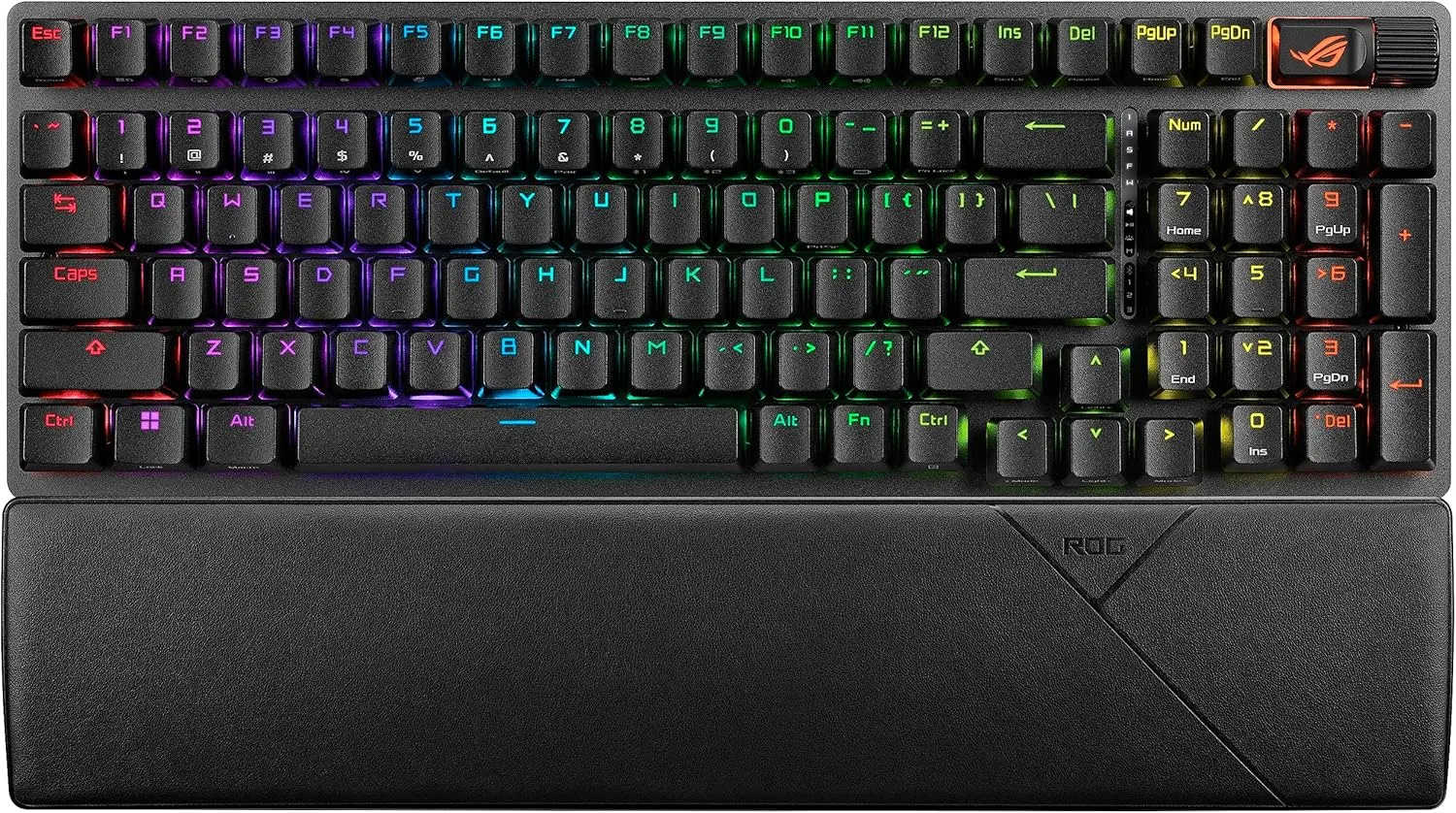 ASUS ROG Strix Scope II 96 Wireless Gaming Keyboard, Tri-Mode Connection, Dampening Foam & Switch-Dampening Pads, Hot-Swappable Pre-lubed ROG NX Storm Switches, PBT Keycaps, RGB-Black