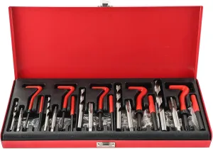 ATPEAM 131PCS Thread Repair Kit with HSS Drill Bits, Taps & Inserts for M5-M12 Screw Holes
