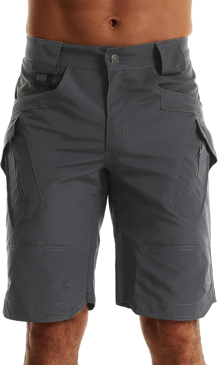AUTIWITUA Men's Hiking Shorts Waterproof Tactical Cargo Short Pants Quick Dry Work Shorts with Multi Pockets(No Belt)