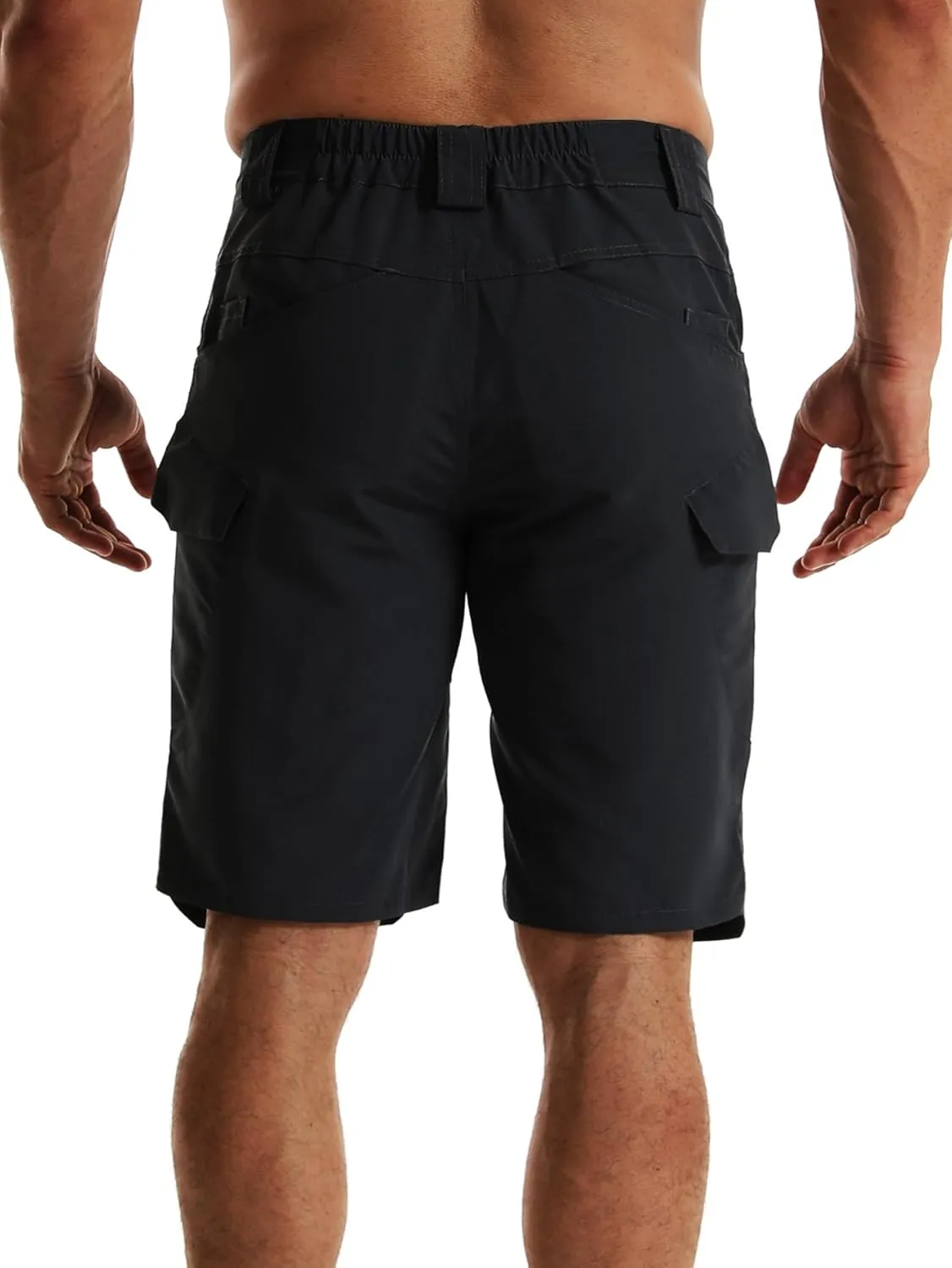 AUTIWITUA Men's Hiking Shorts Waterproof Tactical Cargo Short Pants Quick Dry Work Shorts with Multi Pockets(No Belt)