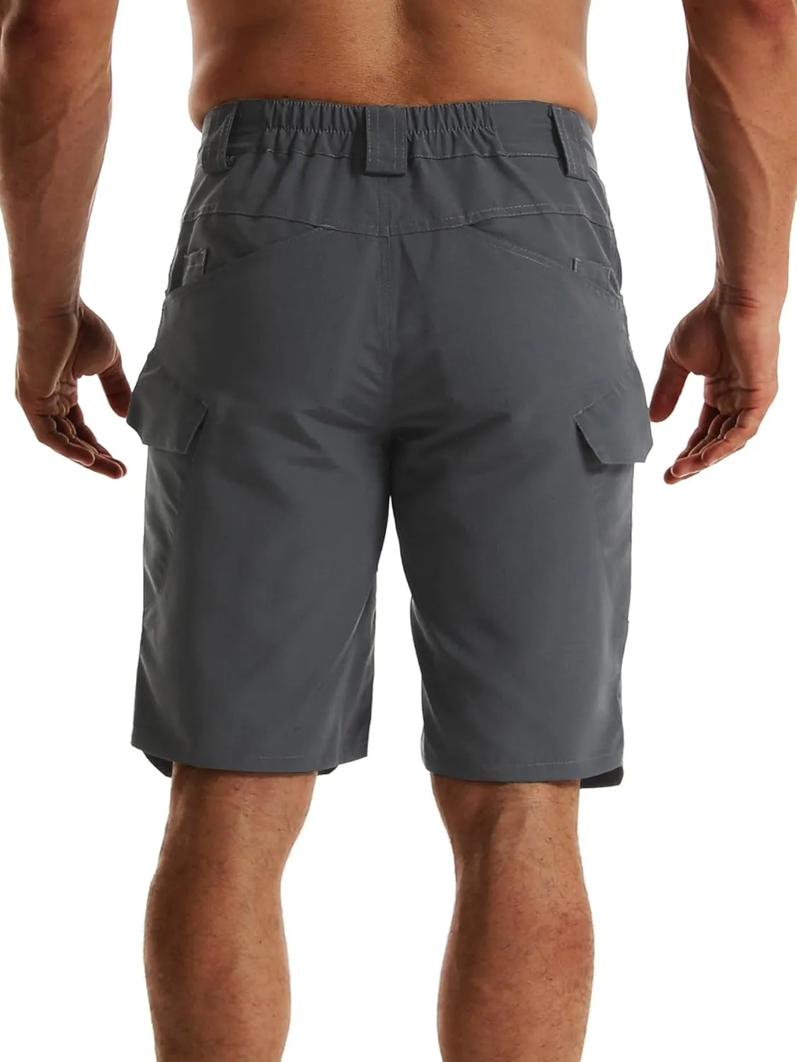 AUTIWITUA Men's Hiking Shorts Waterproof Tactical Cargo Short Pants Quick Dry Work Shorts with Multi Pockets(No Belt)