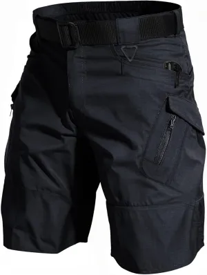 AUTIWITUA Men's Hiking Shorts Waterproof Tactical Cargo Short Pants Quick Dry Work Shorts with Multi Pockets(No Belt)