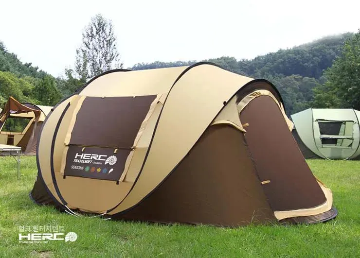 Automatic Windproof Pop Up Camping Tent, Ultralight Beach Tent, Fast Opening, Large Gazebo, 3-4 Person,New Arrival