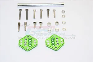 Axial SCX10 II Upgrade Parts (AX90046, AX90047) Aluminum Front Adjustable Mount for Original Shock Tower - 1Pr Set Green
