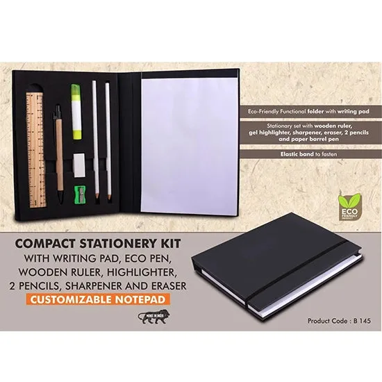 B145 – Compact Stationery Kit With Writing Pad