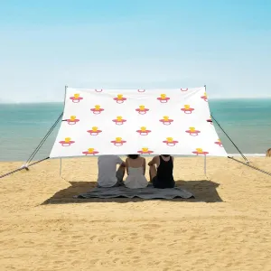 Baby Pacifier Pattern Beach Camping Tent Sun Shelter for Whole Family, Beach Shade Canopy with UPF50  UV Protection,Easy Set Up and Carry,Outdoor Shade for Trips, Fishing, Backyard Fun Picnics