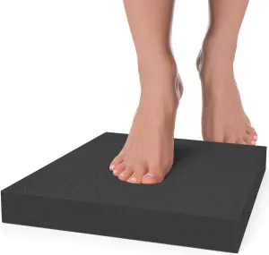 Balance Pad,Foam Balance Pad for Physical Therapy,Exercise Balance Pad for Workout,Ultra-soft Memory Foam Knee Cushion for Fitness, Stability Training, Roller Wheel Mat (15.7" x 13" x 2")