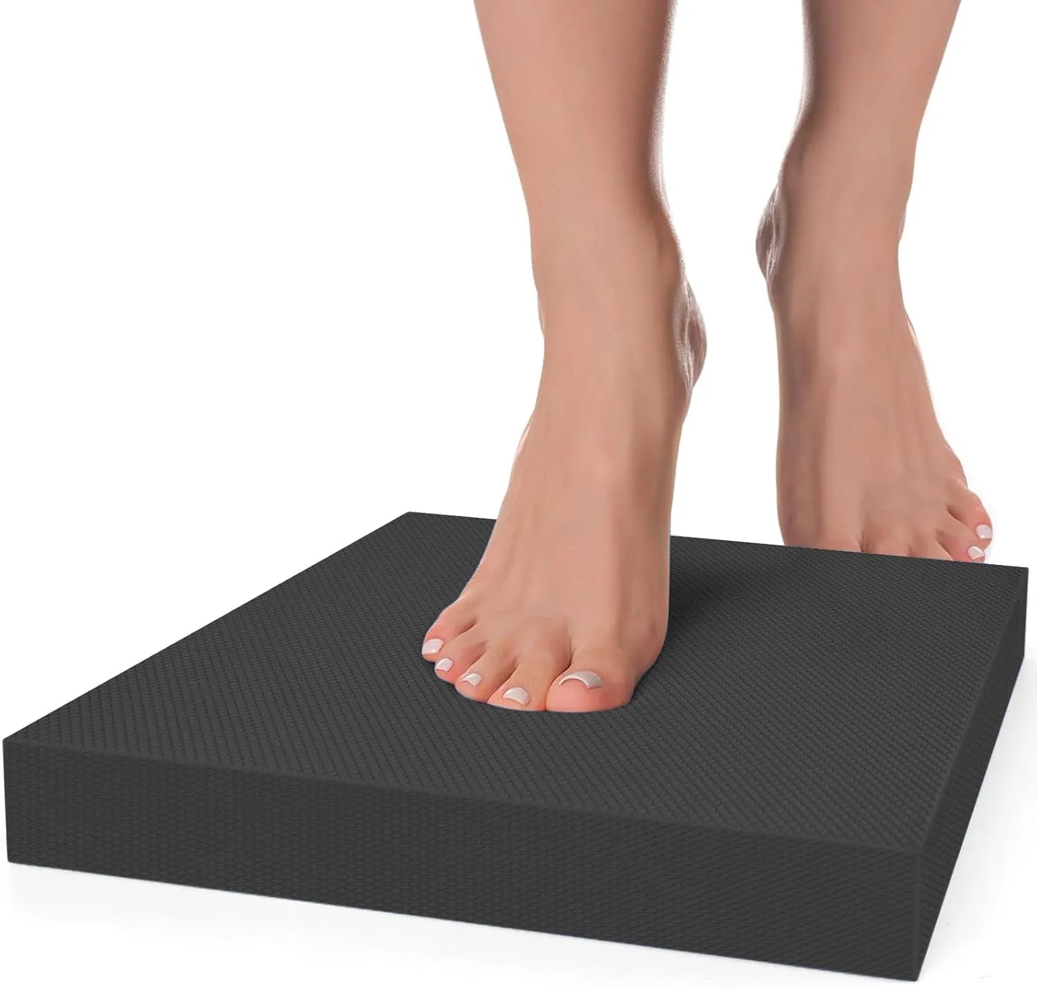 Balance Pad,Foam Balance Pad for Physical Therapy,Exercise Balance Pad for Workout,Ultra-soft Memory Foam Knee Cushion for Fitness, Stability Training, Roller Wheel Mat (15.7" x 13" x 2")