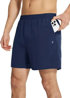 baleaf Men's 5" Running Shorts with Liner 2 in 1 Workout Shorts with Zipper Pocket Quick Dry Athletic Gym Sports