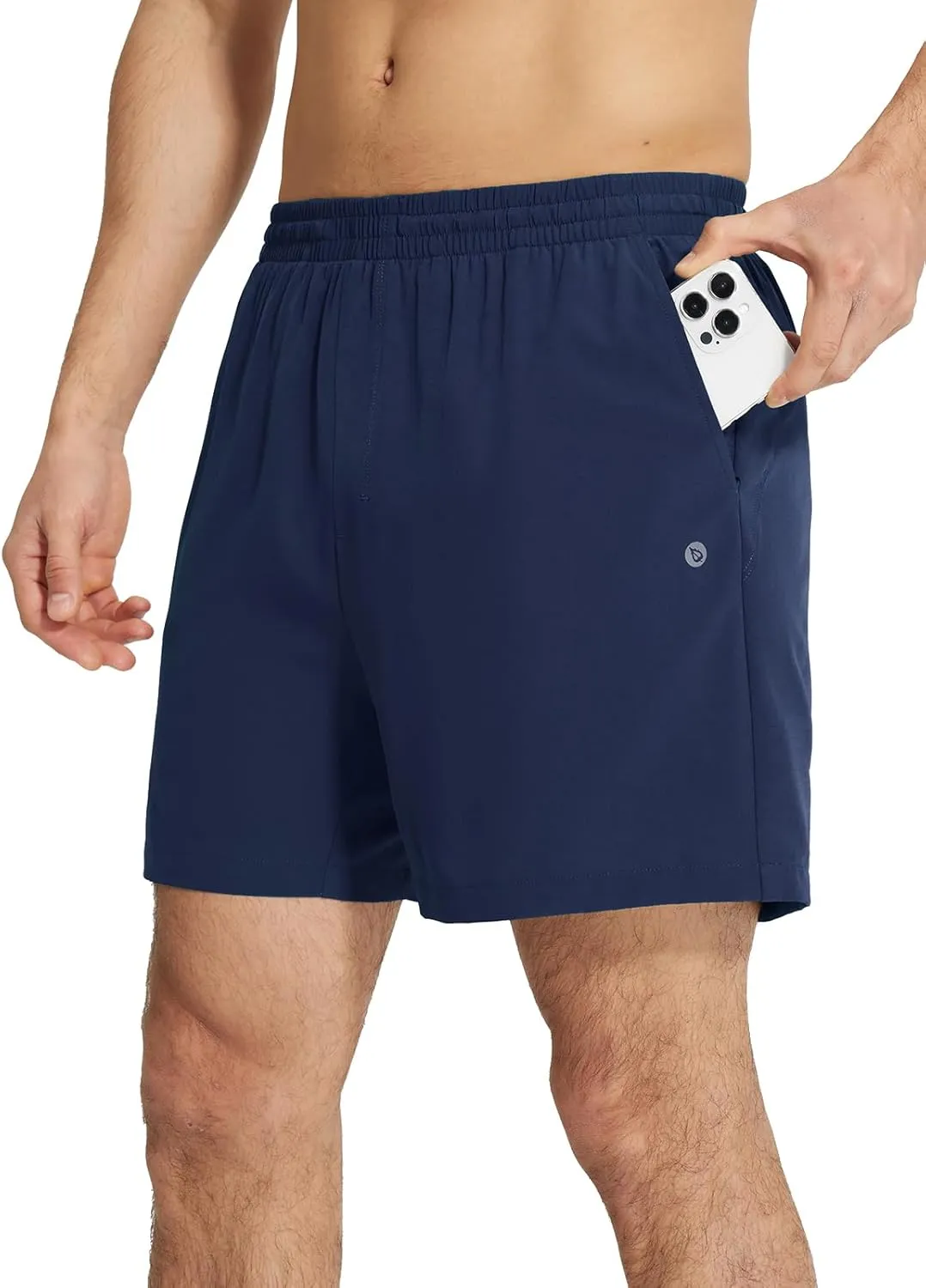 baleaf Men's 5" Running Shorts with Liner 2 in 1 Workout Shorts with Zipper Pocket Quick Dry Athletic Gym Sports