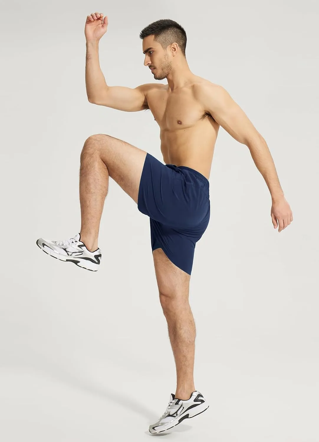 baleaf Men's 5" Running Shorts with Liner 2 in 1 Workout Shorts with Zipper Pocket Quick Dry Athletic Gym Sports