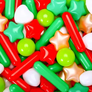 Ball Pit Balls for Toddlers, 150 Pieces Star and Hearts Plastic Toy Balls for Kids Ball Pits,for Baby Toddler Birthday, Playpen Play Tent, Baby Pool Water Toys, Party Decoration