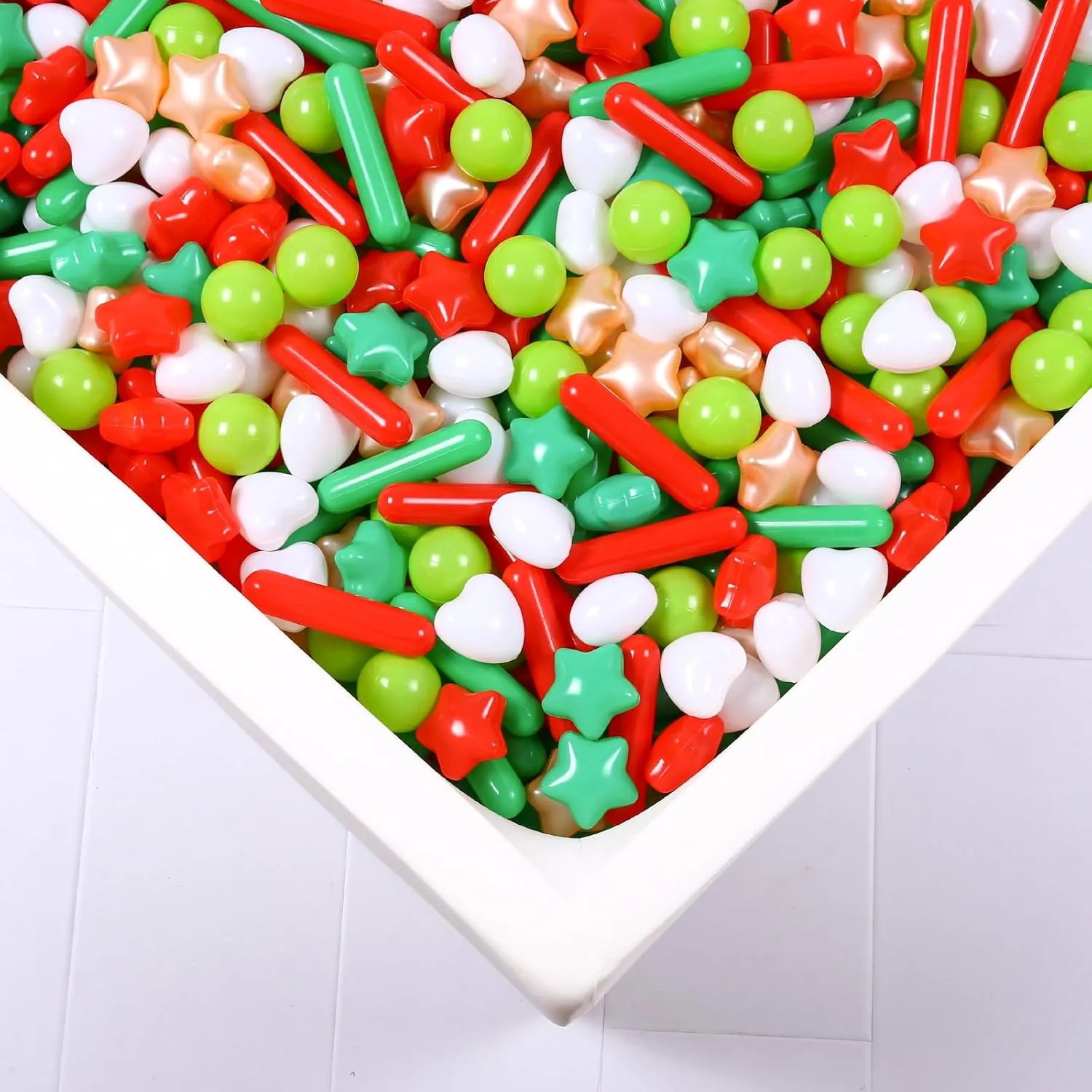 Ball Pit Balls for Toddlers, 150 Pieces Star and Hearts Plastic Toy Balls for Kids Ball Pits,for Baby Toddler Birthday, Playpen Play Tent, Baby Pool Water Toys, Party Decoration