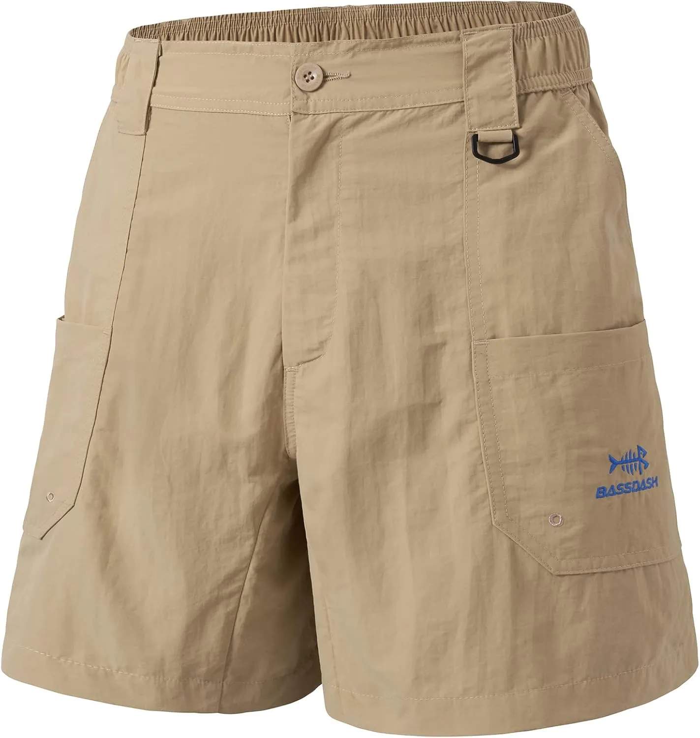 BASSDASH Men's 6" Fishing Shorts UPF 50  Water Resistant Quick Dry Hiking Cargo Shorts with Multi Pocket