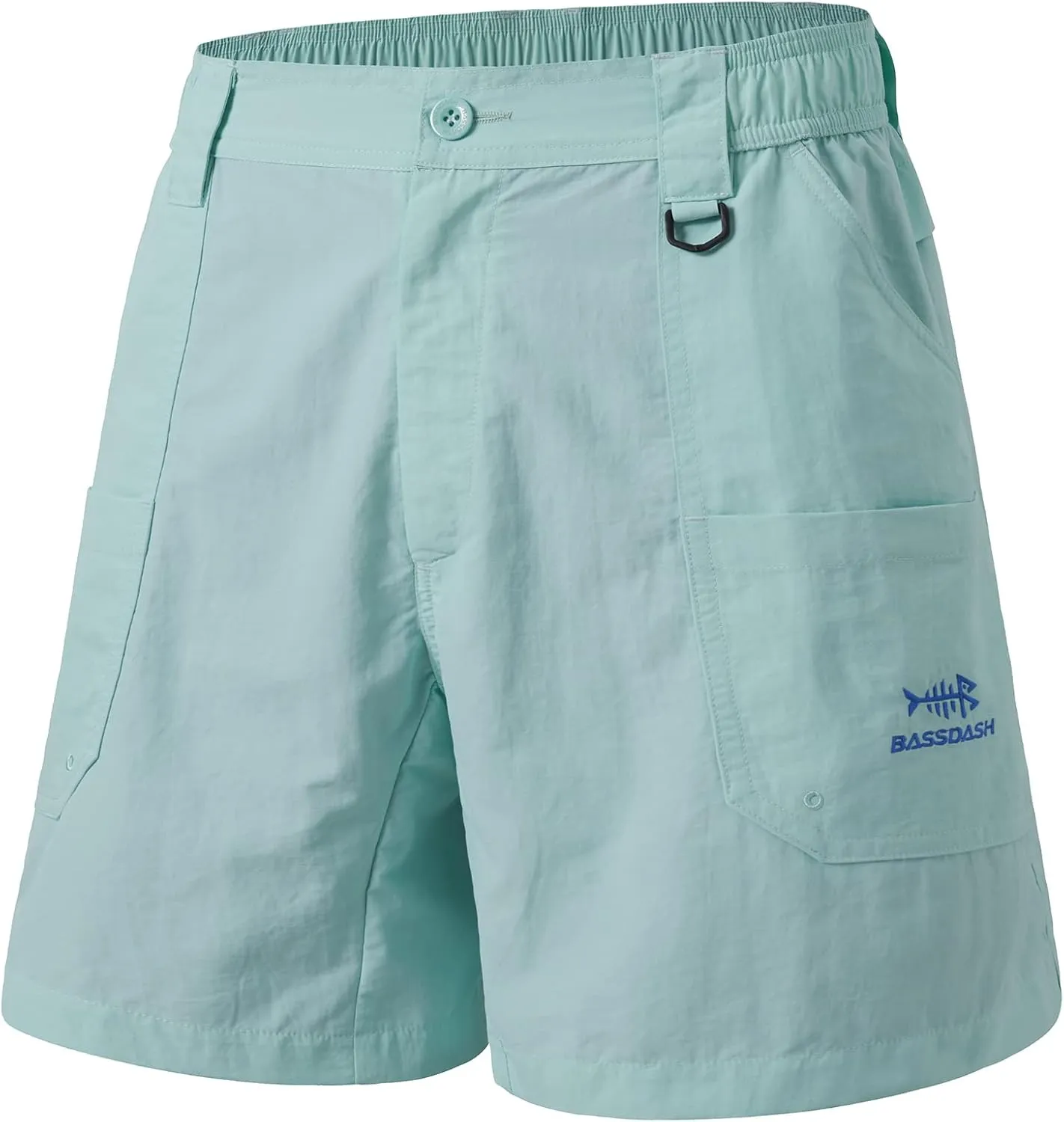 BASSDASH Men's 6" Fishing Shorts UPF 50  Water Resistant Quick Dry Hiking Cargo Shorts with Multi Pocket