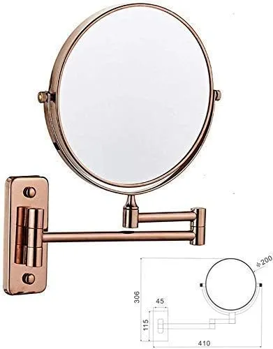 Bathroom Shaving Mirror Wall Mounted Cosmetic Mirror, 360 Free Rotation 3X/1X Magnification for Beauty Makeup(#3)