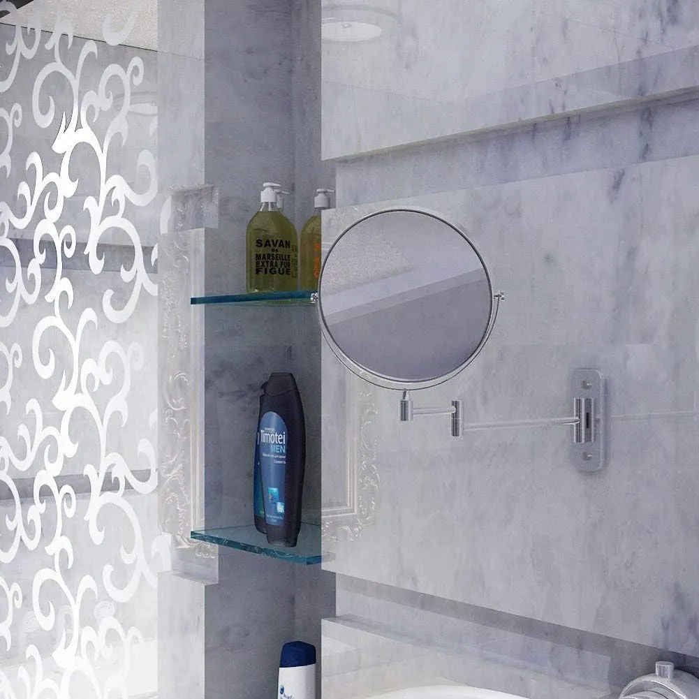 Bathroom Shaving Mirror Wall Mounted Cosmetic Mirror 3X/1X Magnification Makeup Mirror 360° Free Rotation for Beauty Makeup/Bathroom Shaving with Drilling or Without Drilling(#7)
