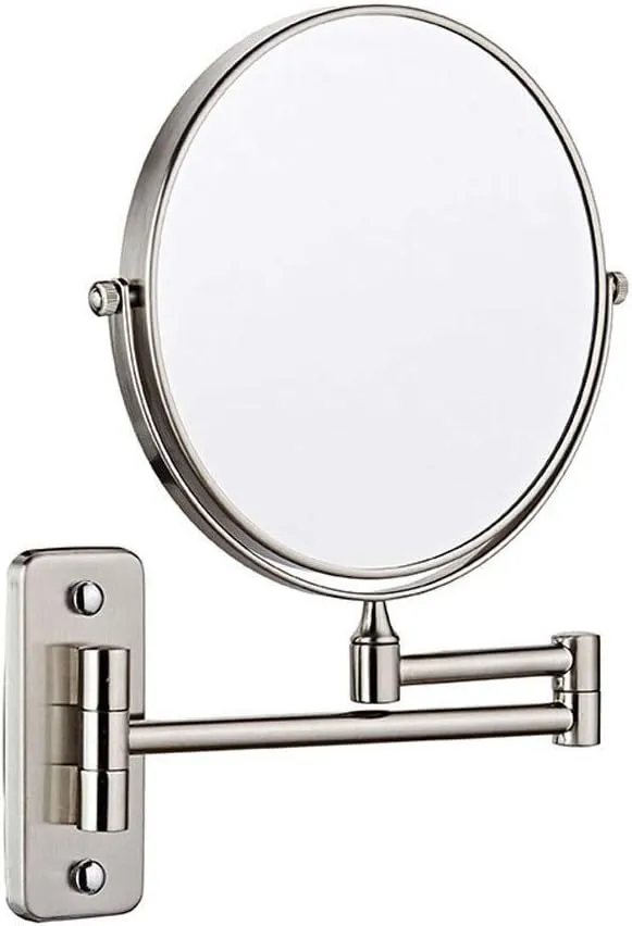 Bathroom Shaving Mirror Wall Mounted Cosmetic Mirror 3X/1X Magnification Makeup Mirror 360&Deg; Free Rotation for Beauty Makeup/Bathroom Shaving with