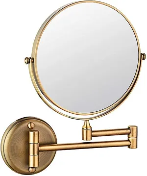 Bathroom Shaving Mirror Wall Mounted Makeup Mirror 6-inch Two-Sided Swivel Wall Mounted Mirror Extending Folding Bathroom Shaving Cosmetic Make Up Mir