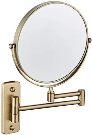 Bathroom Wall Mounted Makeup 8-inch Two-Sided 5X Magnification 360°Swivel Extending Folding Bathroom Shaving Cosmetic Make Up Mirror