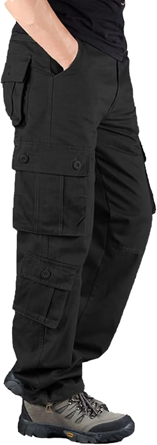 BAYAMO Mens Cargo Pants Camo Military Fatigue Pant Camouflage Hunting Combat Work Casual Pants Multi Pocket