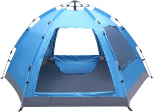 Beach Tent Sun Shelter 3-4 Person Easy Setup Portable Sunshade Canopy Large,Waterproof Windproof Outdoor Camping Picnic