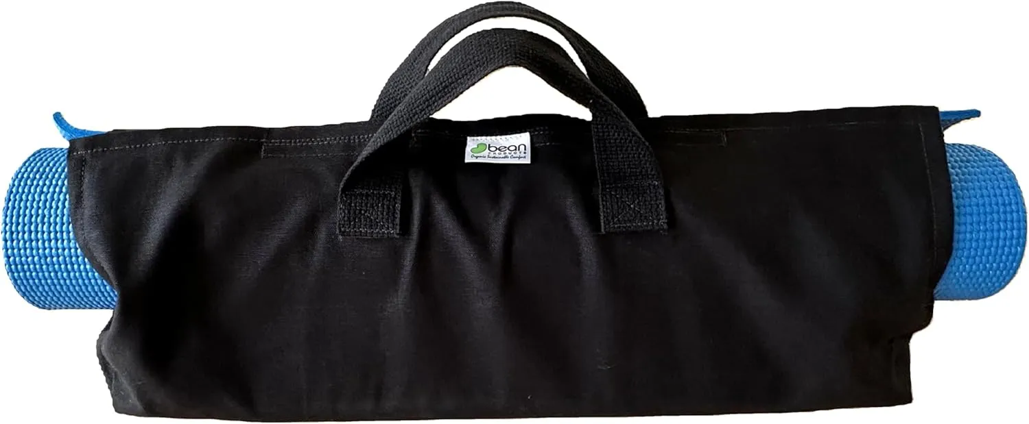 Bean Products Bamboo Meditation Set Kneeling Folding Leg Bench, Floor Pad, Seat Pad, Carry Bag - Portable - Ergonomic, Eco Friendly, Sitting, Kneeling, Prayer, Seiza Meditation kit - Made in USA