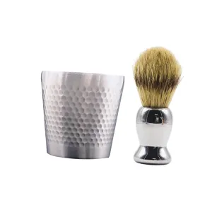 Beard Shaving Brushes for Men Set Full Grooming Kit Shaving Bowl and Swirl Soap Bowl Stainless Steel Brush for Gentle Shave Experience