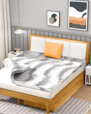 BedsPick 2 Inch Mattress Topper Twin XL Memory Foam, Mattresses Pad Extra Long Twin Charcoal Infused, Soft College Dorm Bed Toppers, CertiPUR-US and Oeko-Tex Standard 100 Certified
