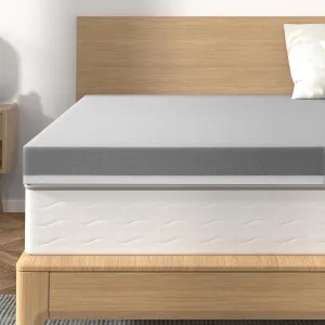 BedStory Firm Mattress Topper King Size 2 Inch - Memory Foam Mattress Topper for Back Pain Relief - Gel & Bamboo Charcoal Infused Cooling Pad - Ergonomic Bed Topper, CertiPUR-US Certified