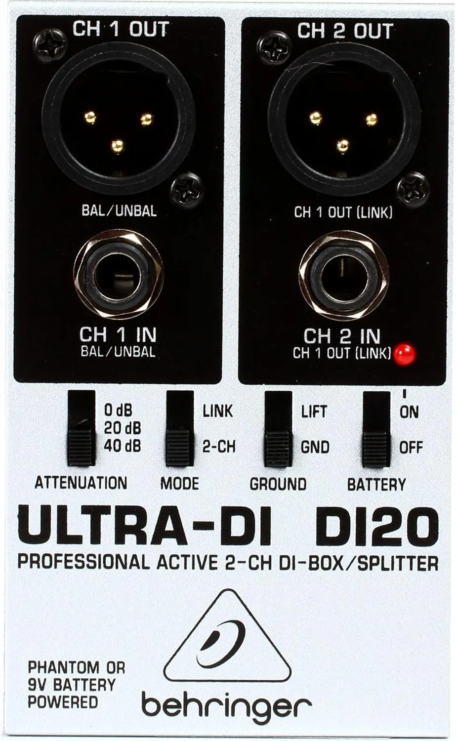 Behringer Ultra-DI DI20 Professional Active 2-Channel DI-Box/Splitter