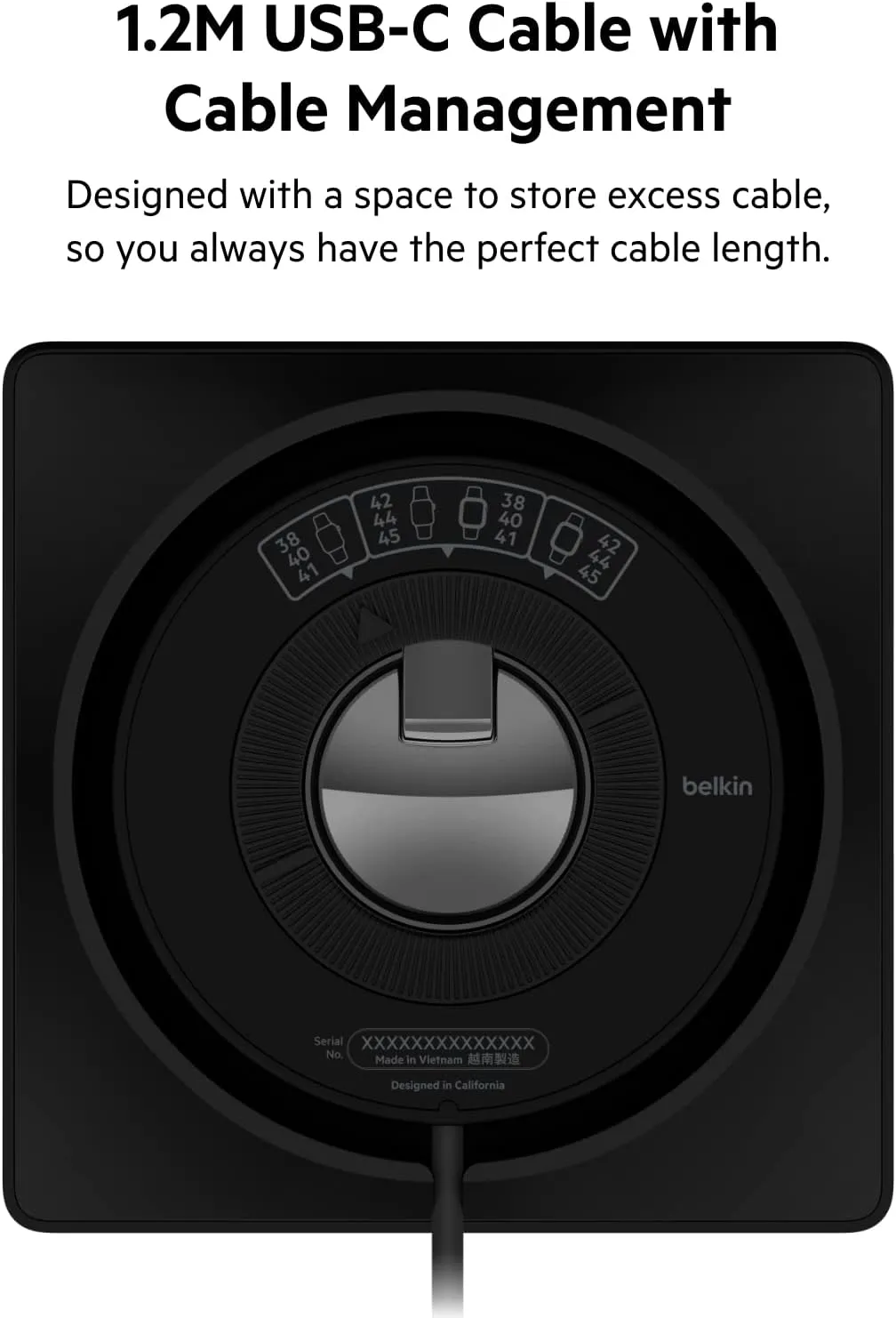 Belkin Apple Watch Charger - Fast Wireless Charging Pad - Travel Charger with Nightstand Mode W/USB-C Cable Included for Apple Watch (Compatible with All Models) - Black