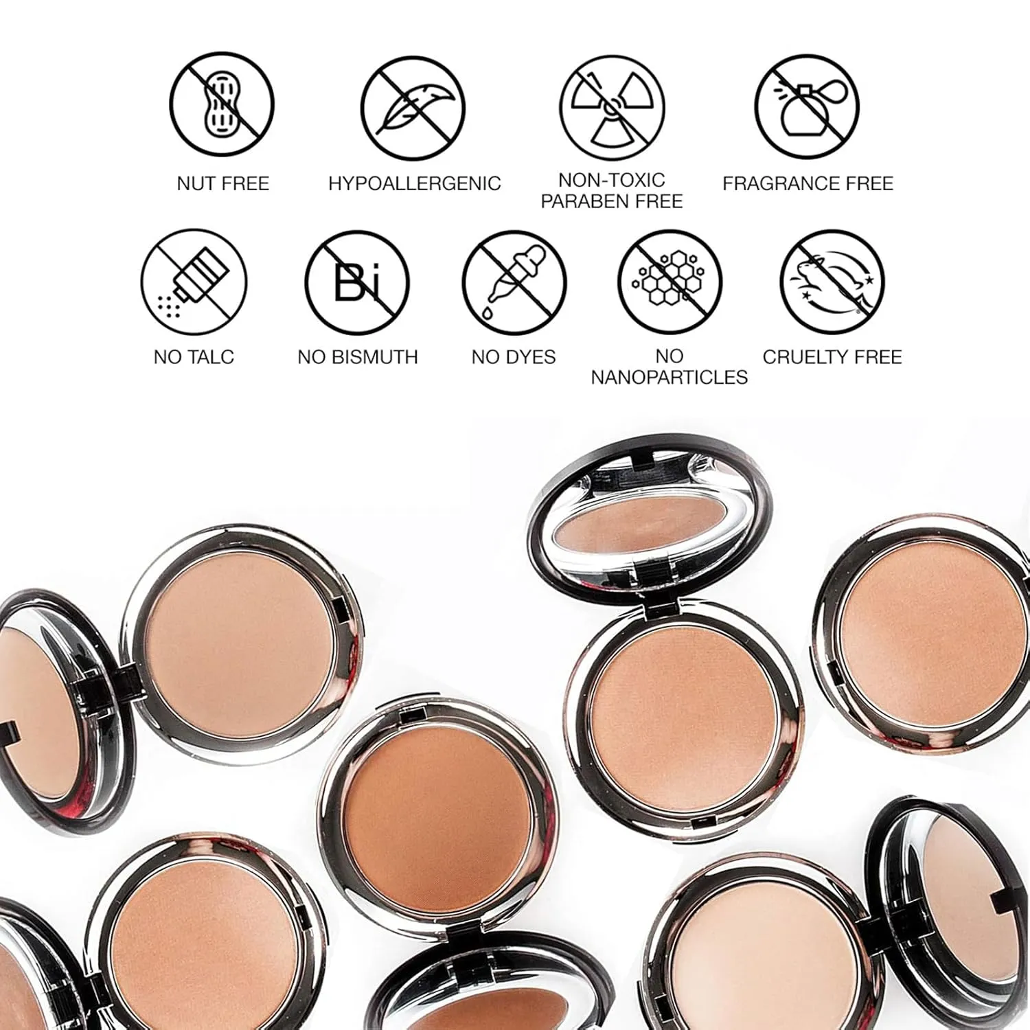 bellapierre Compact Mineral Foundation SPF 15 | Vegan & Cruelty Free Natural Makeup | Full Coverage Matte Foundation | Hypoallergenic | Oil & Talc Free - 0.35 Oz - Nutmeg