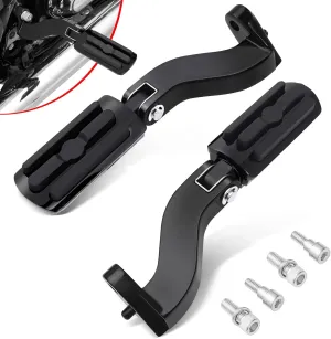 Benlari Rear Passenger Foot Pegs, A3 Steel Passenger Mini Footboard Fit For Harley Davidson Touring Road King Street Glide Road Glide Electra Glide Ultra Classic 1993-2025 (Black)