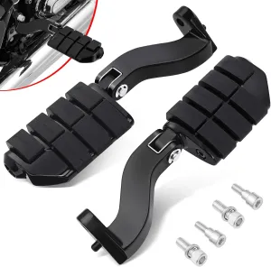 Benlari Rear Passenger Foot Pegs, A3 Steel Passenger Mini Footboard Fit For Harley Davidson Touring Road King Street Glide Road Glide Electra Glide Ultra Classic 1993-2025 (Black)